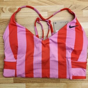 NWT Nike Women's V Neck Midkini Statement Stripe Tankini Top